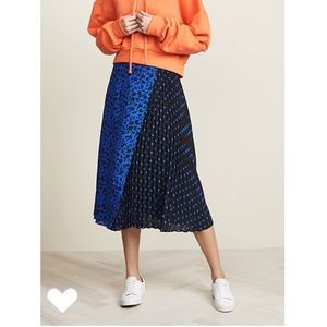 Alice + Olivia Lilia Pleated Midi Skirt